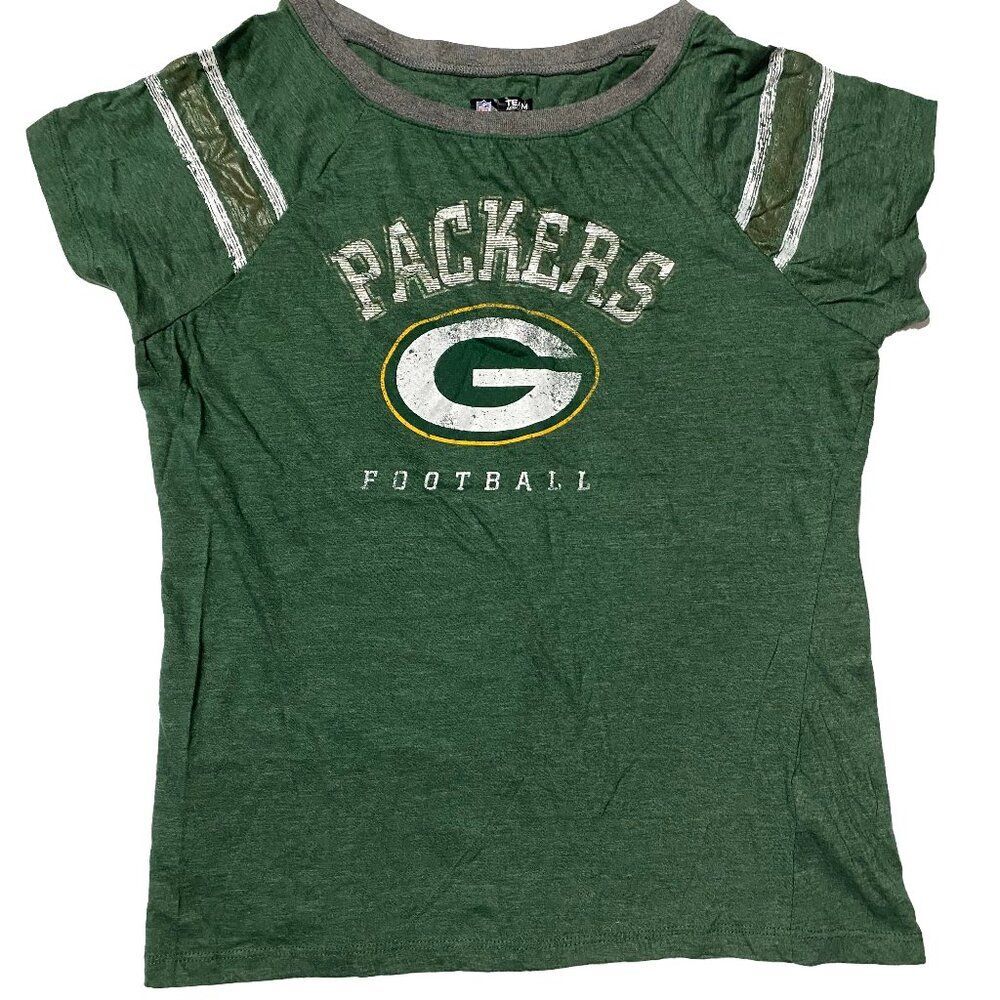 Green Bay Packers Women’s T-Shirt Size L Green NFL Football Team Apparel